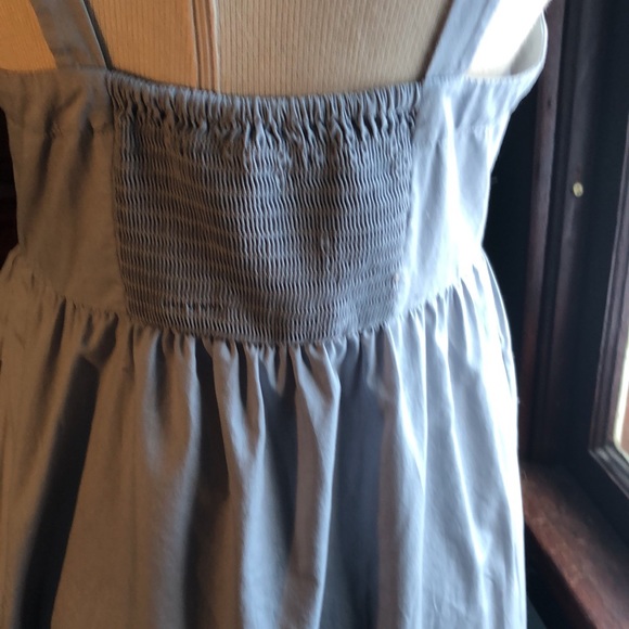 Cooperative Medium sundress in light grey/button down/straps/smocked back/cotton - Picture 7 of 14